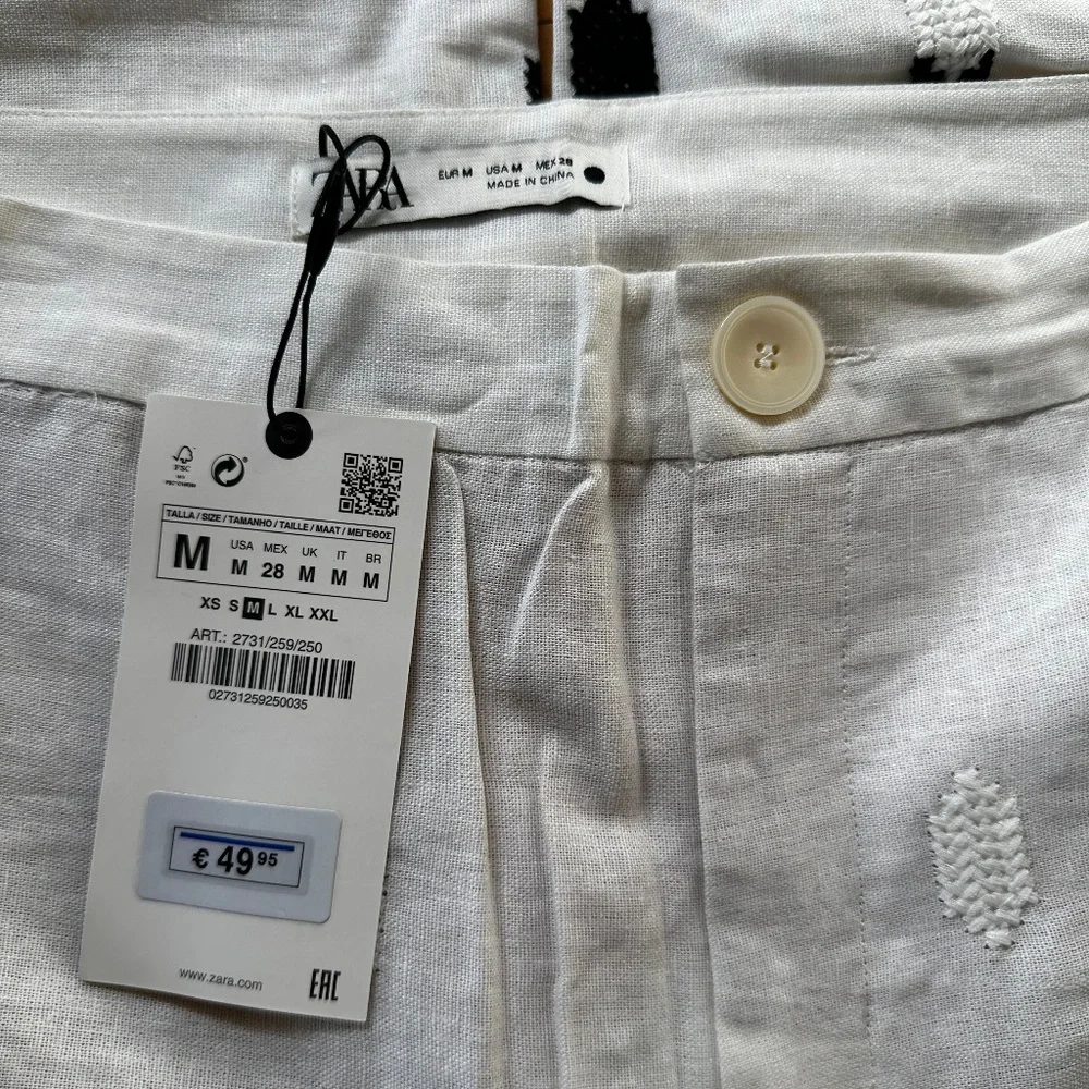 Zara white geometric